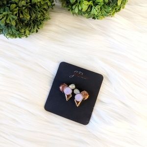 J.Crew Small Pointy Crystal Cluster Earrings